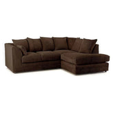 Dylan Fabric Corner Sofa Chocolate