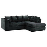 Dylan Fabric Corner Sofa Black