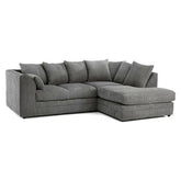 Dylan Fabric Corner Sofa Grey