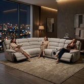 Lakelyn Express Fabric Electric Recliner Modular Corner Sofa