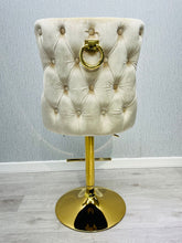 Victoria Ring Knocker Bar/Breakfast Stools- Cream & Gold