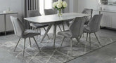 Cambridge Grey Sintered Stone Extendable Table With Cambridge Grey Chairs