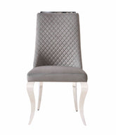 Roxby Grey and Chrome Dining Chairs