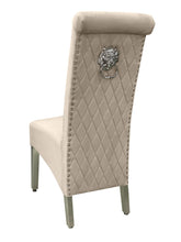 Sofia Plush Velvet Fabric Dining Chairs- Mink