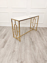 Geo Gold Console Table