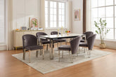 White Sorrento with Fabio Grey Silver Chairs