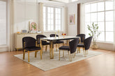 White Sorrento with Fabio Black Gold Chairs