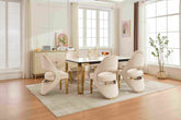 White Sorrento Gold with Santorini Cream Gold Chairs