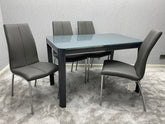 Morano Grey Dining Set with 4 Chairs