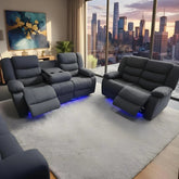 Roma Fabric Electric Recliner Sofa 3+2-Seater With USB/LED/Cup Holder