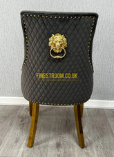 Dark Grey Gold Majestic Chairs