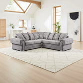Modern Verona Chester Fields 5 Seater Luxurious Fabric Sofa