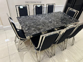 Black Arial With Black Windsor Chairs