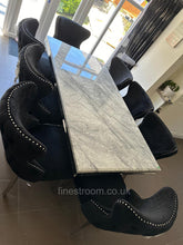 Grey Arial Dining Table With Black Valentino Chairs