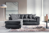 Byron Jumbo Single Arm 4 Seater With Footstool Left Right Hand Luxury Sofa