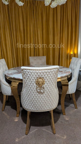 1.3m Round Pandora Gold Louis with Mink Majestic Lion Knocker