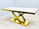 Elina Cream Gold Marble Coffee Table