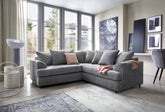 Liverpool Jumbo 5 Seater Wide Armrests With Footstool High quality Fabric Sofa