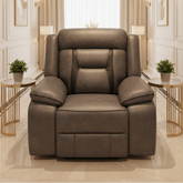 Nova Leather Electric Recliner Arm Chair Grey