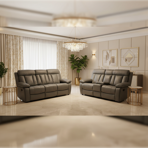 Vancouver Leather Recliner Sofa 3+2 Seater