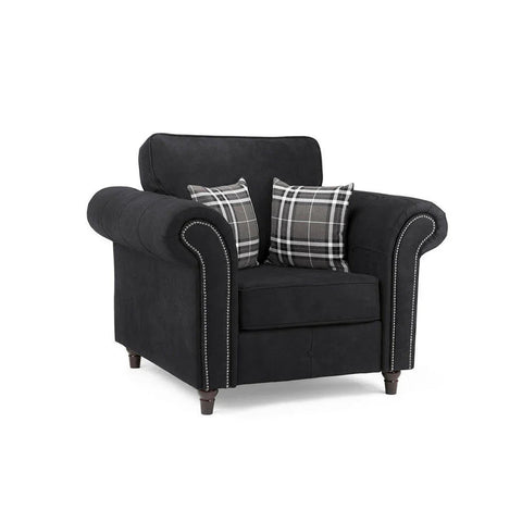 Oakland Leather Armchair , Tan And Black