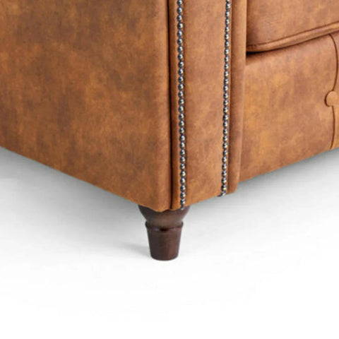 Oakland Leather Sofa 3+2 Seater Tan