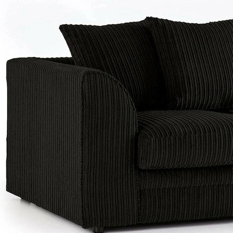 Dylan Fabric Corner Sofa Black