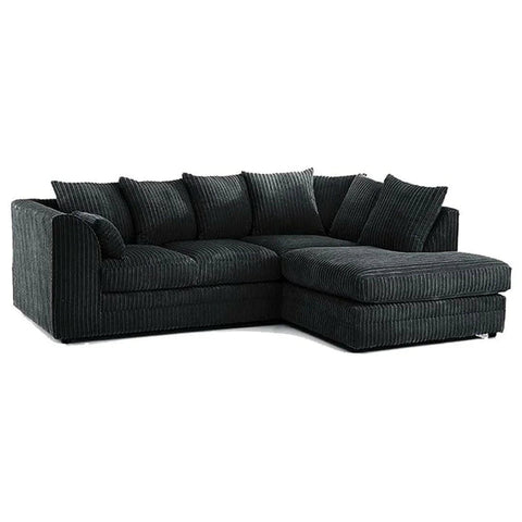 Dylan Fabric Corner Sofa Black