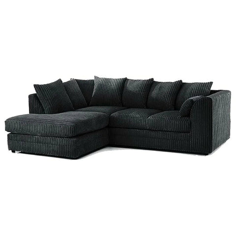 Dylan Fabric Corner Sofa Black