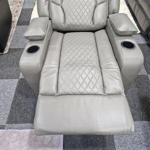 Orlando Electric Recliners Leather Arm Chair (Black, Grey,Brown) /LED LIGHTS/USB PORTS