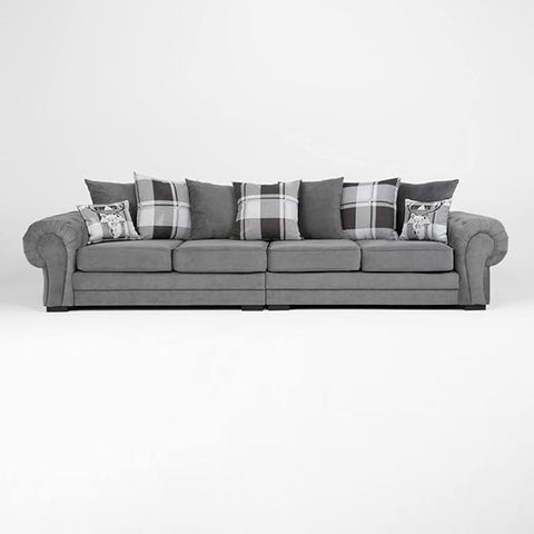 Verona 4 Seater Sofa Scatter Back Grey