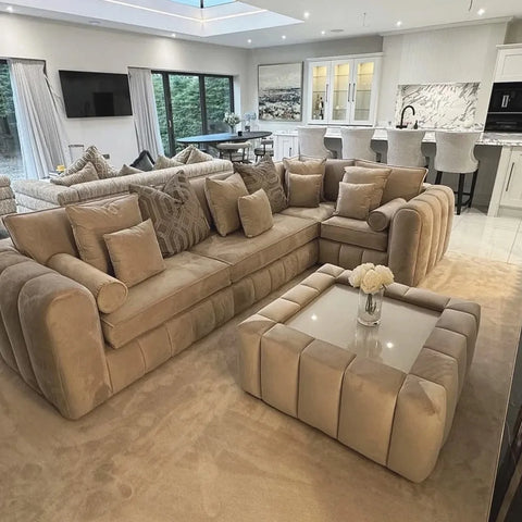 Lilly Corner Sofa | Stylish Full Back Design | Left & Right Hand Options Available