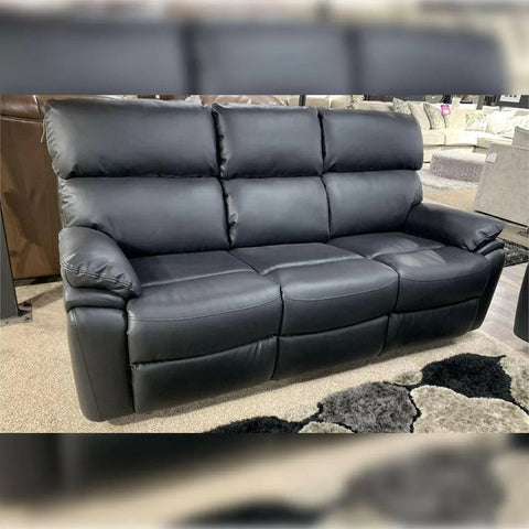 Valencia Entertainment Leather Recliner Sofa 3+2 Seater(Grey,Black)-Bluetooth Speakers/Usb ports/Wireless charging