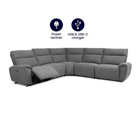 Aussie Express Fabric Recliner Corner Sofa