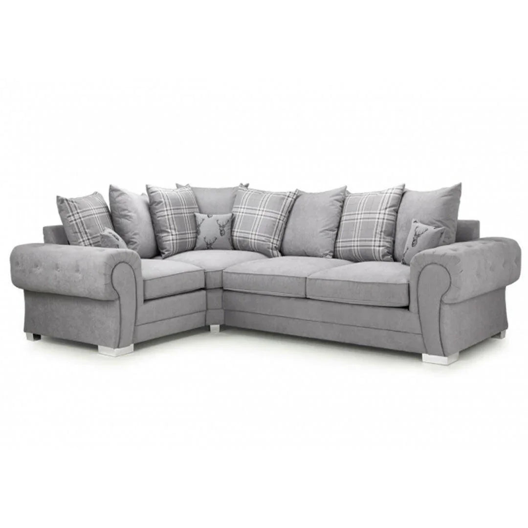 Verona Scatter Back 4 Seater Sofa Grey
