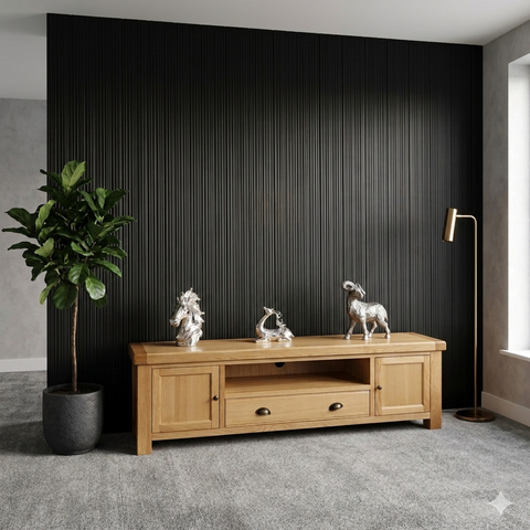 Wave Style PVC Wall Panels – Midnight Black
