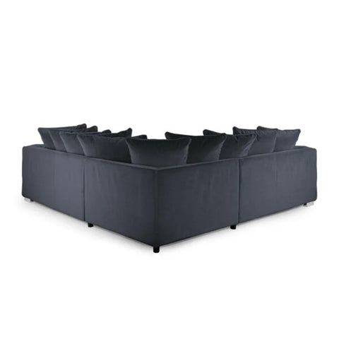 Ashton Range Chesterfield Corner Sofa Belgravia Grey Plush Velvet