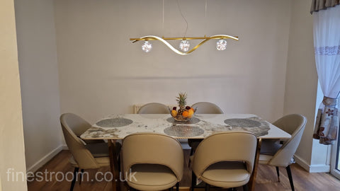 Pandora Lucein Dining Table With Astra Beige Chairs