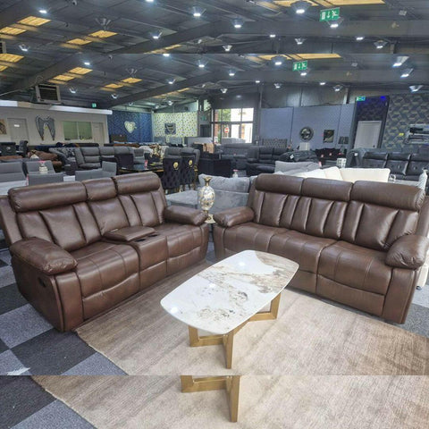 Vancouver Leather Recliner Sofa 3+2 Seater