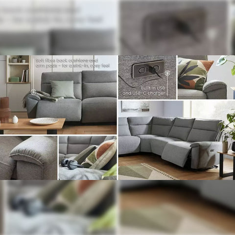 Aussie Express Fabric Recliner Corner Sofa
