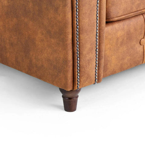 Oakland Leather Armchair , Tan And Black