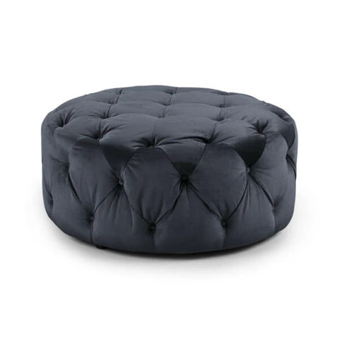 Ashton Range Chesterfield Sofa Set 3+2 Seater Belgravia Grey Plush Velvet