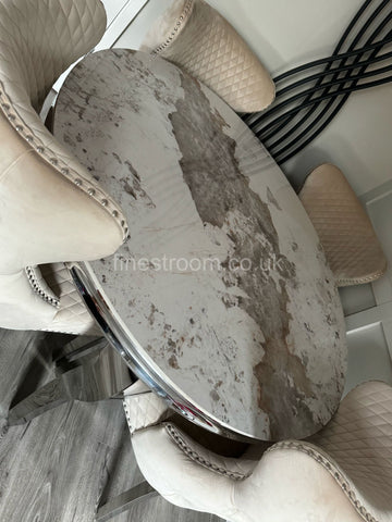 1.3m Round Pandora Louis with Mink Valentino