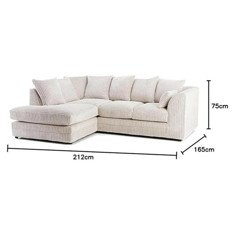 Dylan Fabric Corner Sofa Black