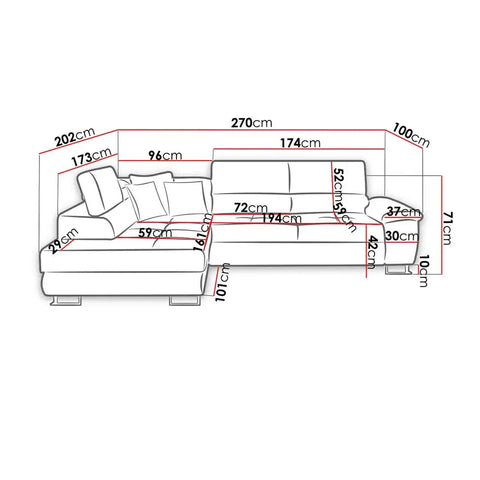 Anton Sofabed Corner Sofa Bed With Storage Box Grey-Black