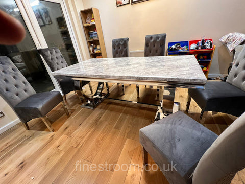 Grey Ariana Dining Table With DG Sofia Chairs