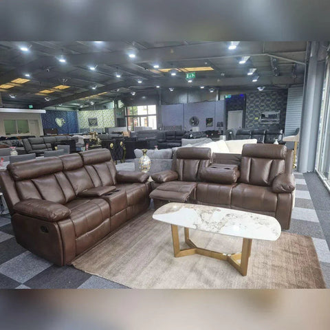 Vancouver Leather Recliner Sofa 3+2 Seater