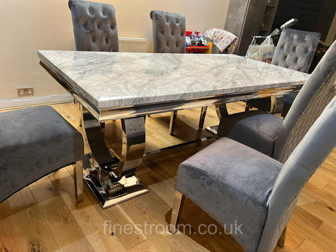 Grey Ariana Dining Table With DG Sofia Chairs