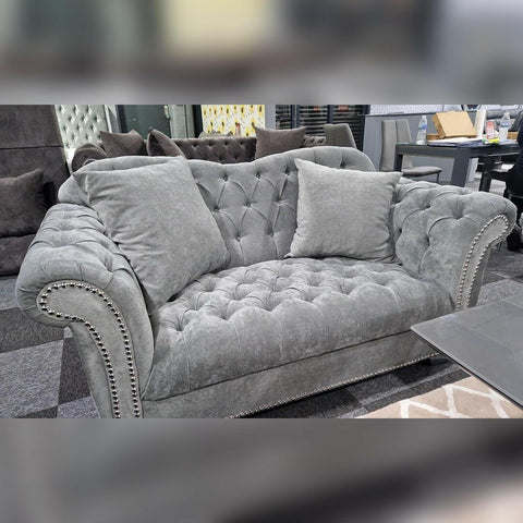 Elegance Chesterfield Sofa 3+2 GREY