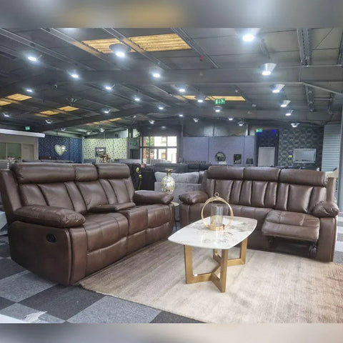 Vancouver Leather Recliner Sofa 3+2 Seater